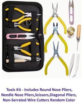Tools Kit - Includes Round Nose Pliers, Needle Nose Diagonal Pliers & Misc.